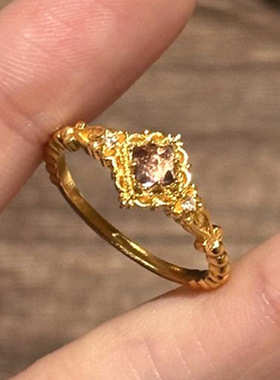 小红书同款格蕾丝心之舞冰花粉宝戒指女 新款秋冬显贵平替手饰