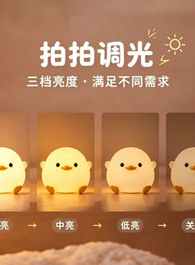 硅胶拍拍小夜灯｜可充电床头睡眠