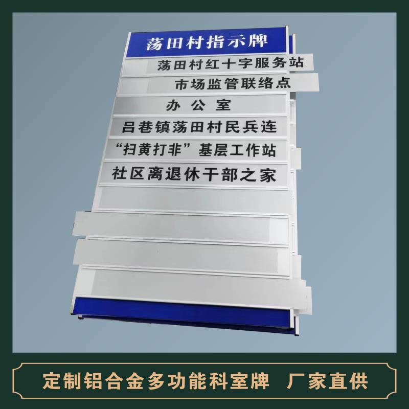 铝合金多行科室牌插槽可更换式抽插活动组合金属门牌社区铝门牌定 - 图1