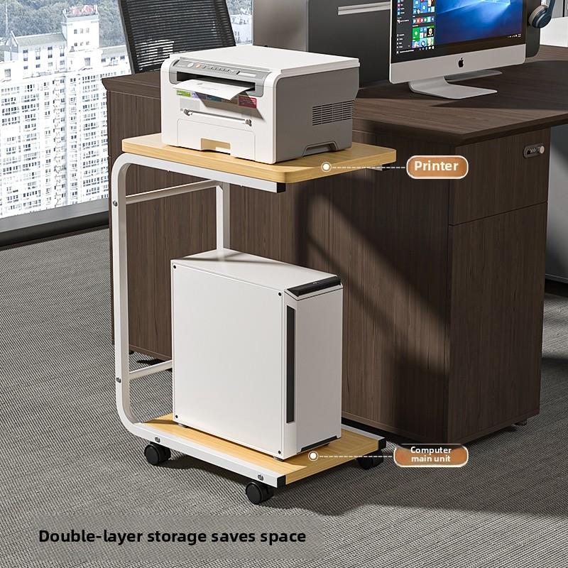 German imported desktop computer host bracket with pulley main chassis base removable integrated storage rack