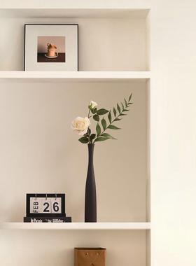 中古风进门口玄关壁龛桌面摆件细长花瓶客厅电视柜彷真花艺装饰品