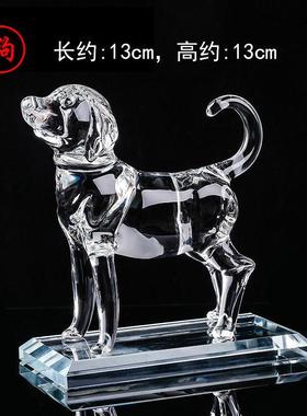 水晶十二生肖摆件鼠牛龙蛇鸡狗猪家居玄关客厅招财家俱装饰工艺礼
