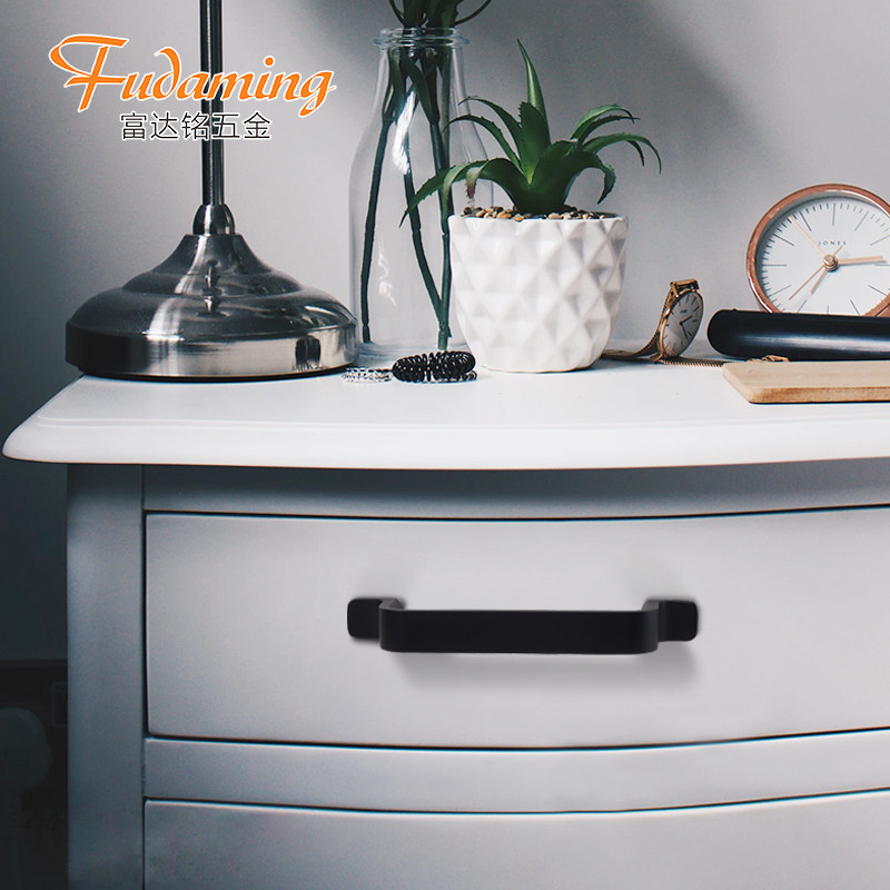 富达铭橱柜拉手美式衣柜门把手黑色抽屉拉手方形拉手欧式简约拉手,淘宝优惠券,粉丝福利购,淘宝优惠卷