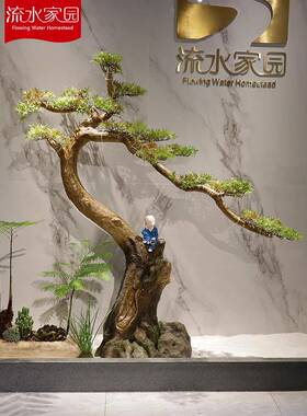 仿客迎松摆件松树大真型室外罗汉松美人松客厅装2008-201摆件室内