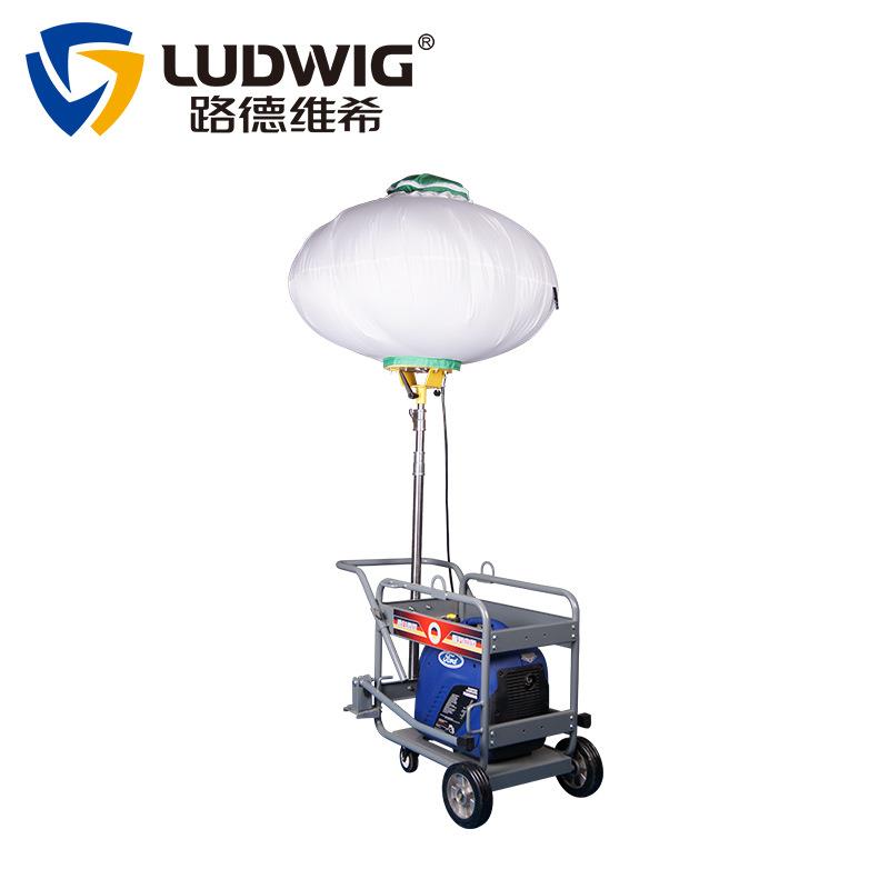 小推车手动升降不锈钢灯杆100WLED月球灯照明灯车球形灯 - 图3