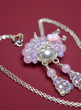 原创手工中国风刀马旦项链吊坠京剧脸谱古装服饰配饰送女友礼物