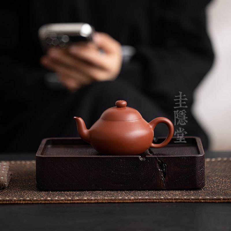 圭隐堂手工黑檀木实木壶承茶盘家用复古侘寂干泡台茶壶茶托盘茶台,淘宝优惠券,粉丝福利购,淘宝优惠卷
