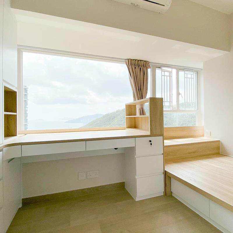 全屋傢俬订造香港公屋小户型卧室整体衣柜一体榻榻米地台家具定制 - 图2