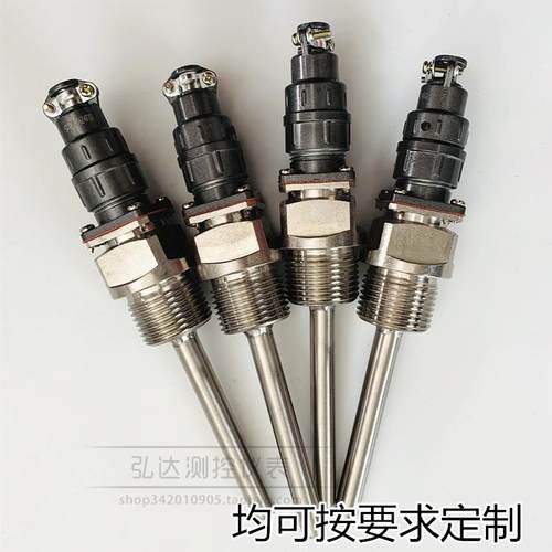 航空插头式热电阻WZP-269PT100铂热电阻4分M27*2螺纹进口薄膜电阻 - 图2