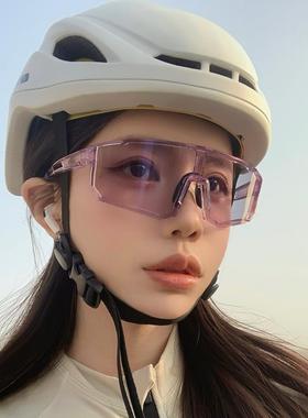 骑行眼镜跑步日夜两用户外变色抗UV防风潮登山护目镜夜骑太阳眼镜