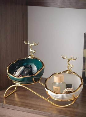 入户门口玄关g钥匙杂物收纳摆件客厅鞋柜装饰品轻奢工艺品乔迁礼