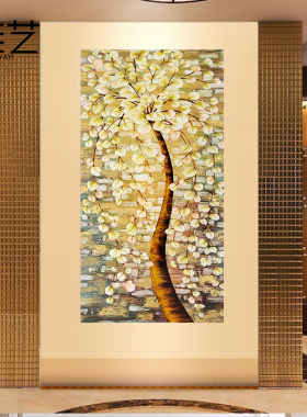 现代简约客厅进门入户玄关装饰画过道走廊挂画北欧竖版墙面装饰画