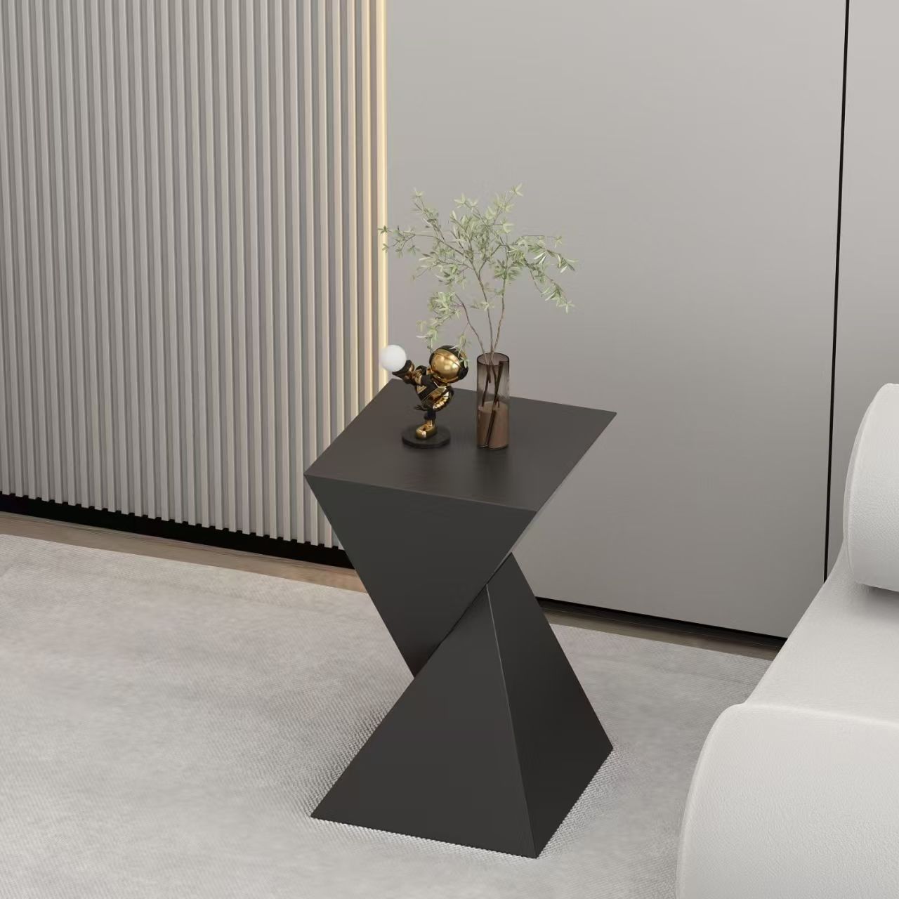 客厅边几小桌子奶油风沙发角几轻奢高级感茶几花架现代简约床头柜 - 图0