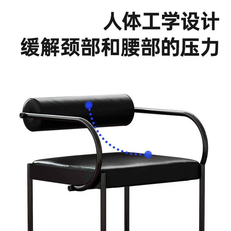 北欧吧台椅家用高脚凳现代简约设计师酒吧前台椅靠背不锈钢色椅子,淘宝优惠券,粉丝福利购,淘宝优惠卷