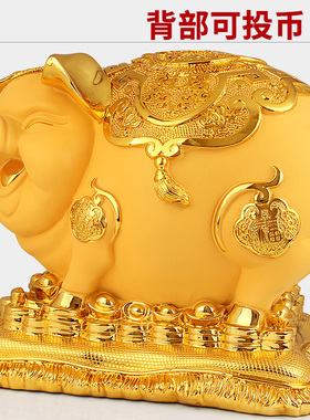 金猪储蓄罐招财风水猪客厅电视柜酒柜玄关摆件创意可爱装饰工艺品