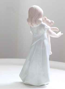 创意饰品可爱女孩卧室隔断桌面陶瓷梳妆台装饰小摆件少女心浪漫