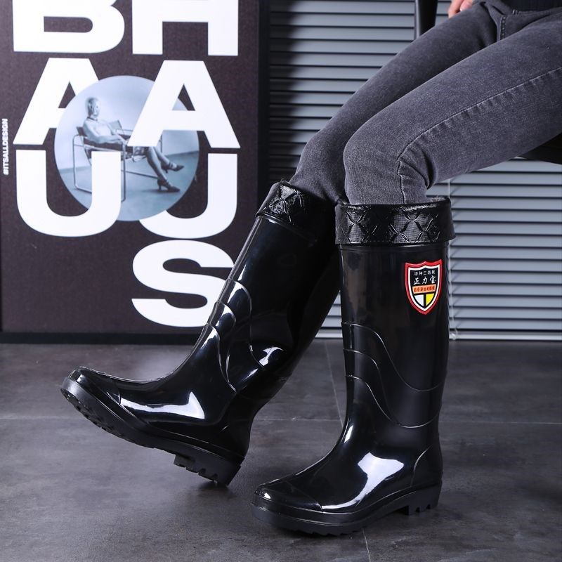 男士雨鞋高筒耐磨耐酸碱雨靴防水防滑工地雨鞋水鞋劳保胶鞋加绒厚,淘宝优惠券,粉丝福利购,淘宝优惠卷