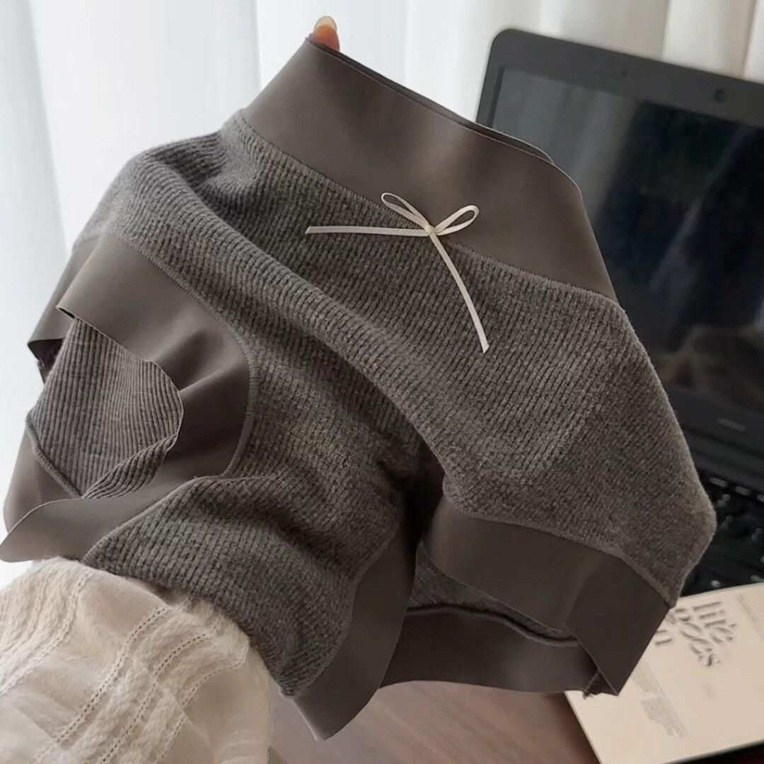 简约磨毛纯棉内裤女美拉德全包臀基础纯色中腰2025新款秋冬款短裤,淘宝优惠券,粉丝福利购,淘宝优惠卷