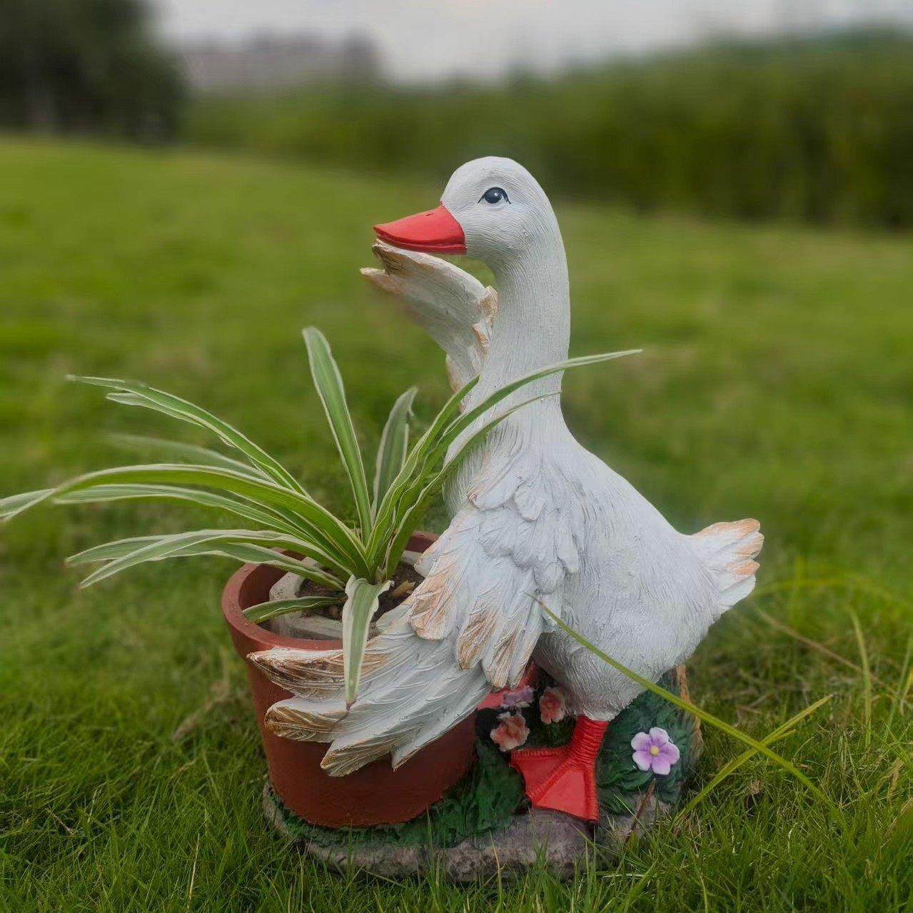 新款户外花园庭院阳台卡通鸭子花盆摆件幼儿园公园造景装饰品,淘宝优惠券,粉丝福利购,淘宝优惠卷