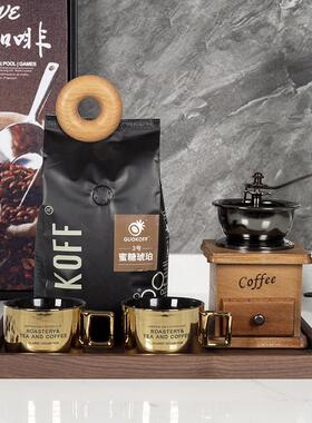 现代轻奢样板房间厨房餐厅摆件组合艺术咖啡主题挂画厨柜软装饰品