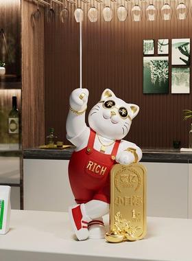 2025新桌面招财宝猫饰品店收银公司前台招财宝猫饰品开业礼