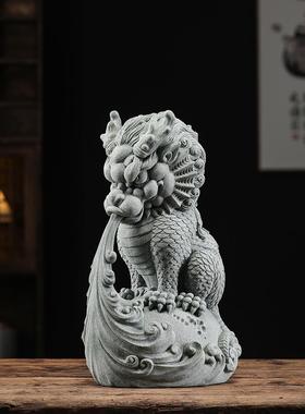 创意家居国潮吸财吸水神兽蚣蝮茶桌茶宠守护神桌面玄关装饰品摆件