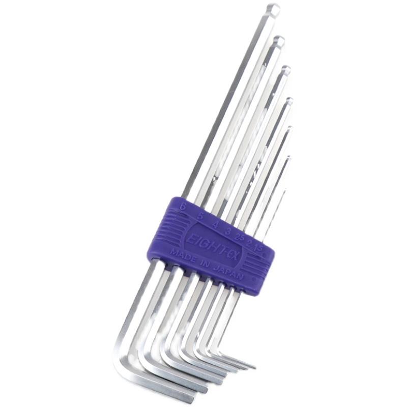 日本进口百利特加长BHS球头平头TLS6/7/8/9六角匙内六角扳手套装 - 图3