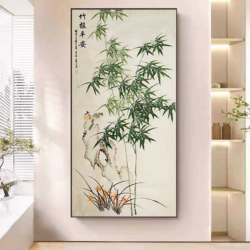 竹报平安高级感钻石贴画客厅十字绣2025新款满钻玄关钻石秀钻粘画,淘宝优惠券,粉丝福利购,淘宝优惠卷