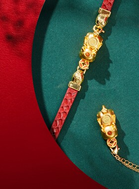 朱炳仁铜 八方聚财貔貅手链项链招财转运手串编织送男士节日礼物