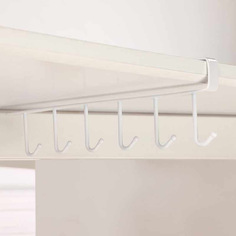 创意简约家居免打孔排钩厨房多用途铲子汤勺挂钩橱柜隔板下挂挂勾,淘宝优惠券,粉丝福利购,淘宝优惠卷