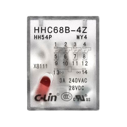 欣灵HHC68B-4Z/HH54PL/MY4NJ中间继电器220V 带电源指示灯 小14脚 - 图3