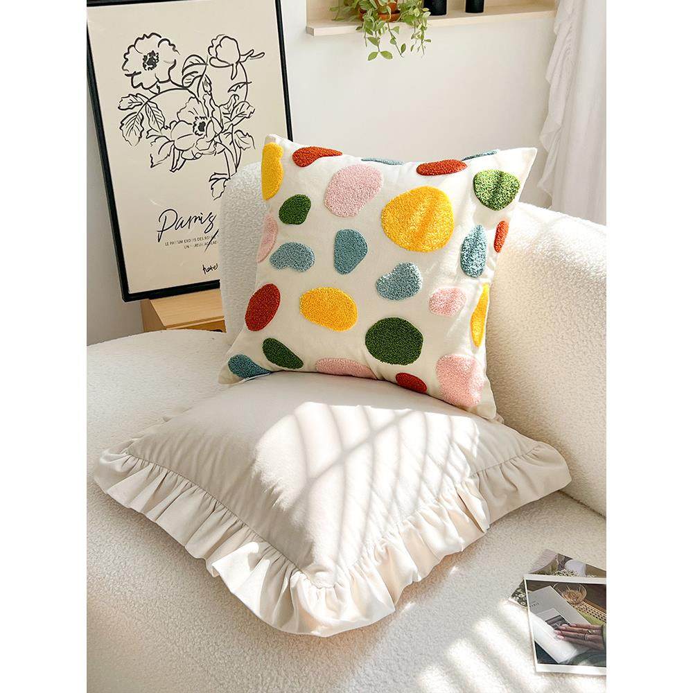 蔓越家 ins网红小花抱枕抱枕套含芯客厅沙发打结靠垫样板间靠枕套,淘宝优惠券,粉丝福利购,淘宝优惠卷