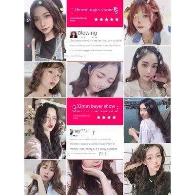 高档防烫陶瓷三管水波纹卷发棒蛋糕卷棒夹板大号蛋卷头三棒卷发器 - 图2