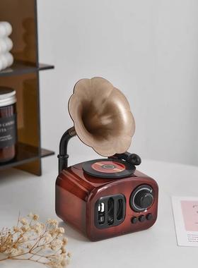 覆古留声机怀旧礼品饰品音乐盒入口书柜桌面创意音乐盒家居装饰