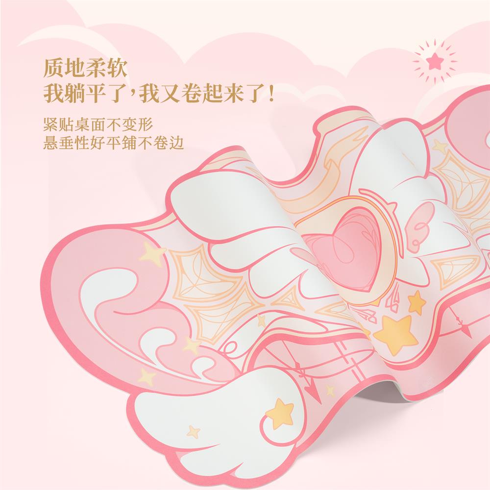 极想星翼物语电竞滑鼠垫超大桌垫女生办公电脑垫键盘垫手托 托护 - 图1
