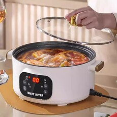 Плиты 出口德国智能电炒锅多功能一体式炒菜锅多功能料理锅煎煮炒电煮锅