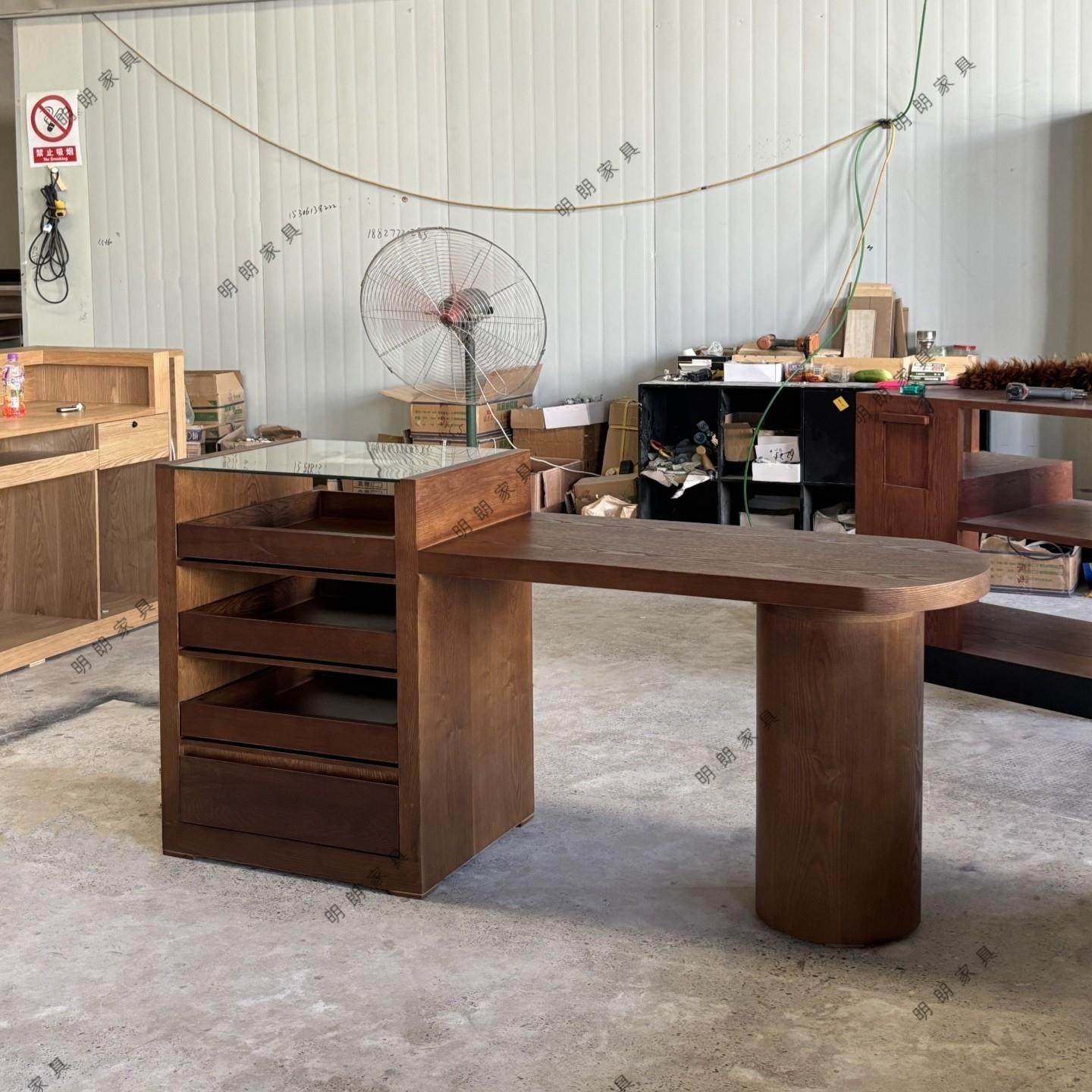 覆古法式中岛桌展示台服装店铺收银柜台展示柜流水台女装店鞋柜斗,淘宝优惠券,粉丝福利购,淘宝优惠卷