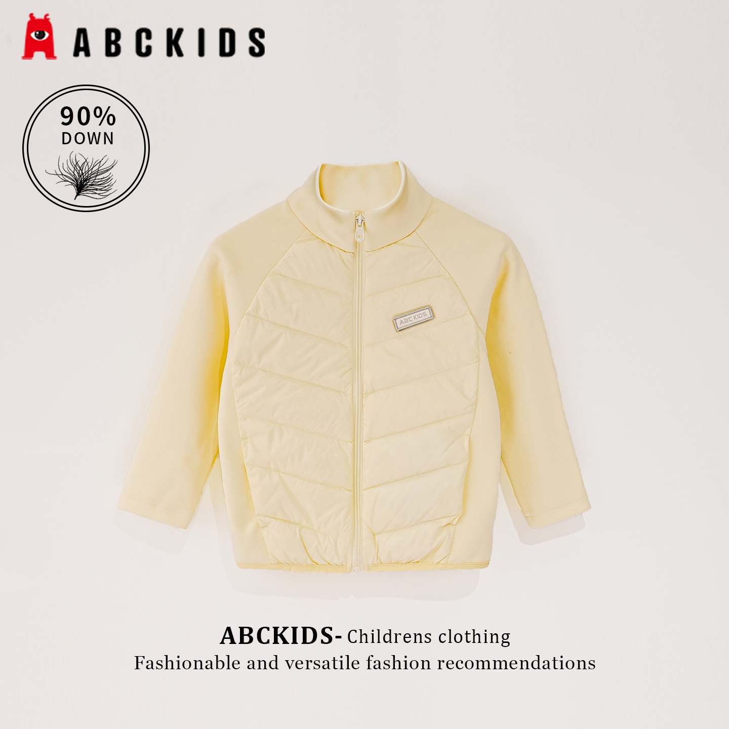 abckids童装女童羽绒服2025冬装新款儿童白鸭绒内胆男童校服神器