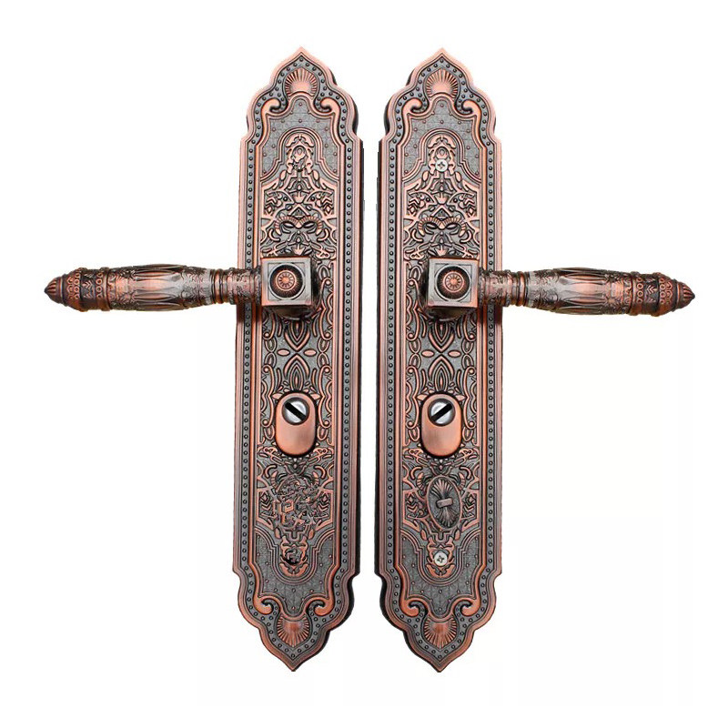 豪华防盗门拉手大门锁把手对开门双开门仿黄红铜锌合金手柄通用型,淘宝优惠券,粉丝福利购,淘宝优惠卷