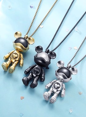 星际熊休闲时尚吊坠项链