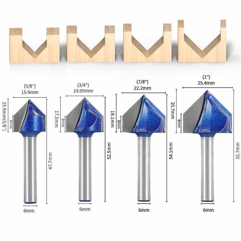 V型刀专业级1/4柄修边机刀头铝塑板开槽集成墙面折边木工铣刀,淘宝优惠券,粉丝福利购,淘宝优惠卷