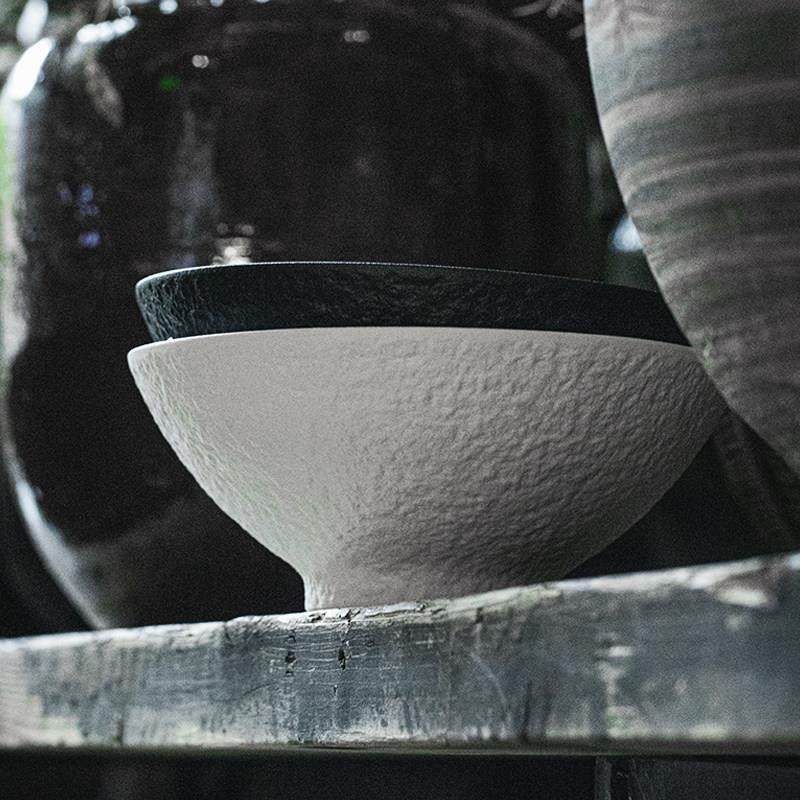 alaniz岩碗碟套装家用2025新款餐具套组黑白轻奢乔迁新居送礼碗具,淘宝优惠券,粉丝福利购,淘宝优惠卷