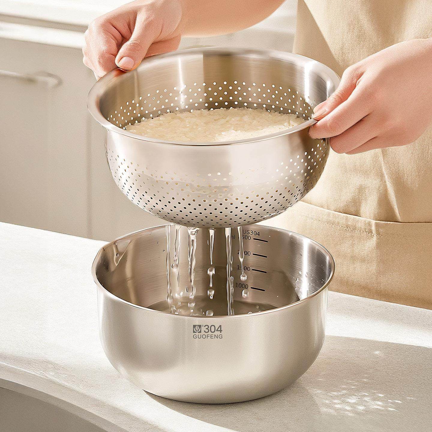 304不锈钢盆沥水篮新款洗菜盆洗米过滤网筛洗水果滤水篮加厚漏盆,淘宝优惠券,粉丝福利购,淘宝优惠卷