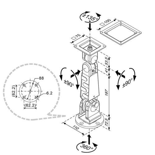 格利特 LA-11D 中国台湾原厂电脑萤幕支架打孔夹具壁挂上下移动 - 图0
