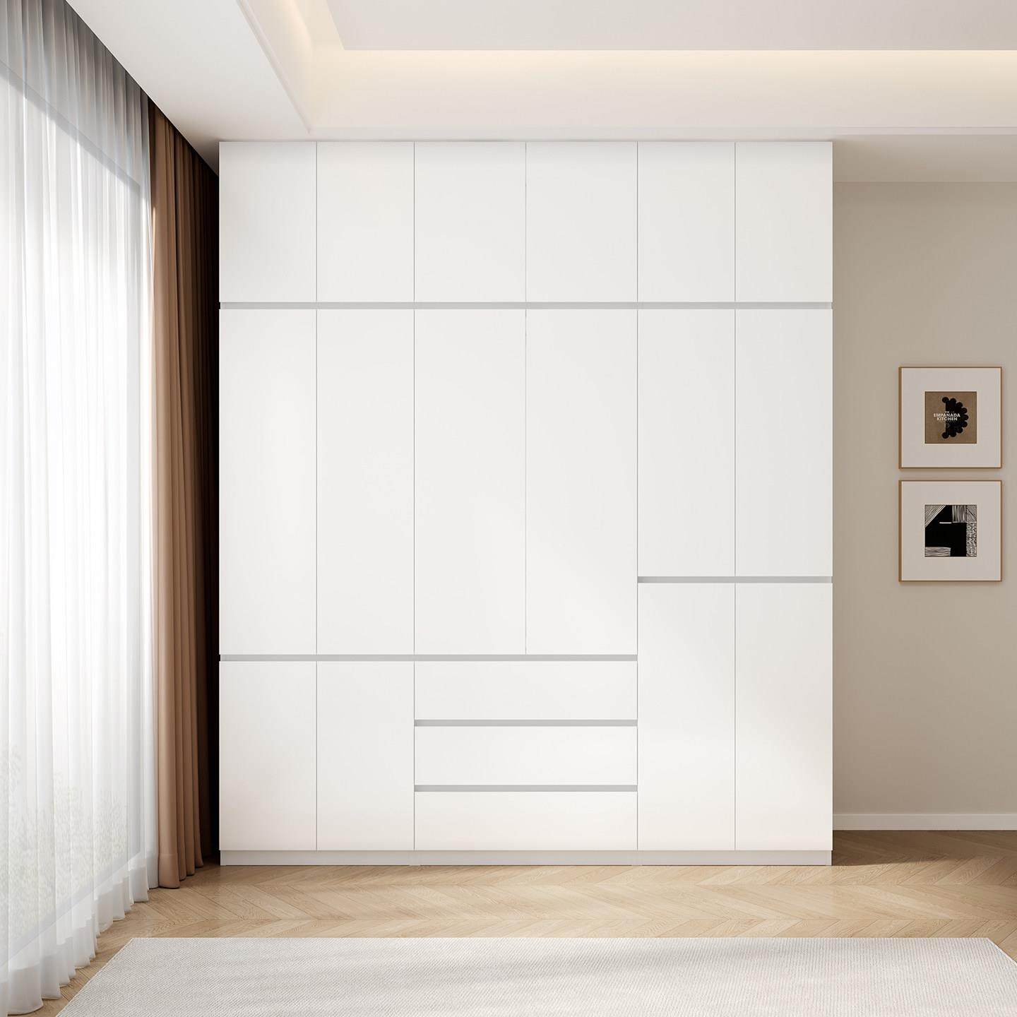 上海有朴家居钢制衣柜家用卧室金属加宽分段式带抽屉自由组合柜子,淘宝优惠券,粉丝福利购,淘宝优惠卷