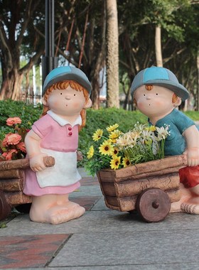 户外园林景观雕塑卡通人物摆件庭院院子幼儿园装饰别墅花园小品