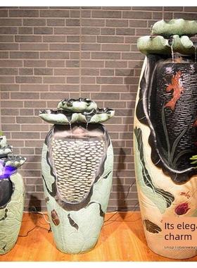 假山流水摆件落地水景招财客厅风水鱼缸创意加湿器喷泉芸荷风水泉