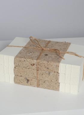 侘寂风复古麻绳书捆假书新中式样板房间书块摆件展示柜书房装饰品