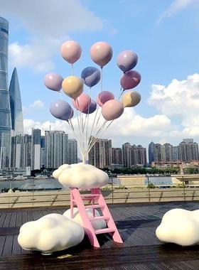 表白气球云饰品网红签到心脏装置景区文化旅游照片云梯玻璃纤维雕