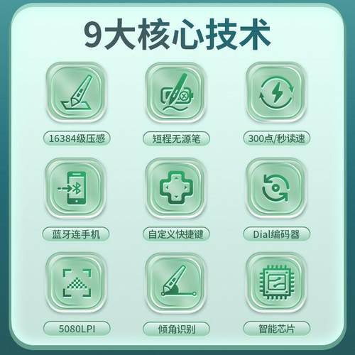 高漫WH851无线 线数位绘图板16K压感电脑绘画 画绘图手写板可连接 - 图0